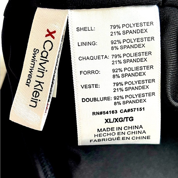 CALVIN KLEIN One-Piece Asymmetrical One-Shoulder Cutout Swimsuit--XL - Picture 15 of 16